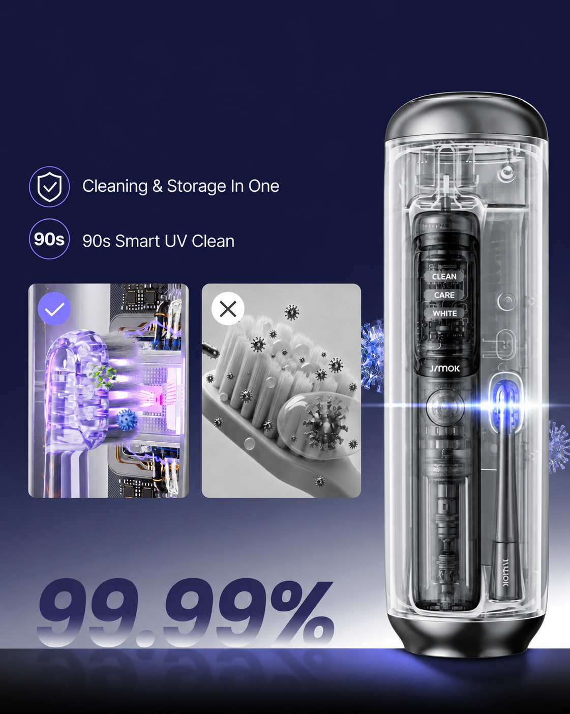 Integrated sanitizing chamber